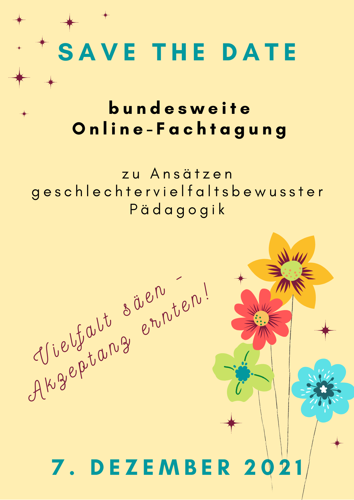Bundesweite Online-Fachtagung: Vielfalt säen - Akzeptanz ernten!