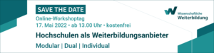 Banner Save the Date - Online-Workshoptag